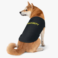 Load image into Gallery viewer, Pet Tank Top - &quot;SECURITY&quot; Yellow Text Dog &amp; Cat Vest, Funny Security Pet Shirt
