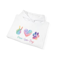 Load image into Gallery viewer, Dog Lover Hoodie - Peace Love Dog
