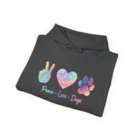 Load image into Gallery viewer, Dog Lover Hoodie - Peace Love Dog
