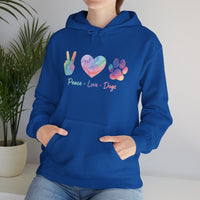 Load image into Gallery viewer, Dog Lover Hoodie - Peace Love Dog
