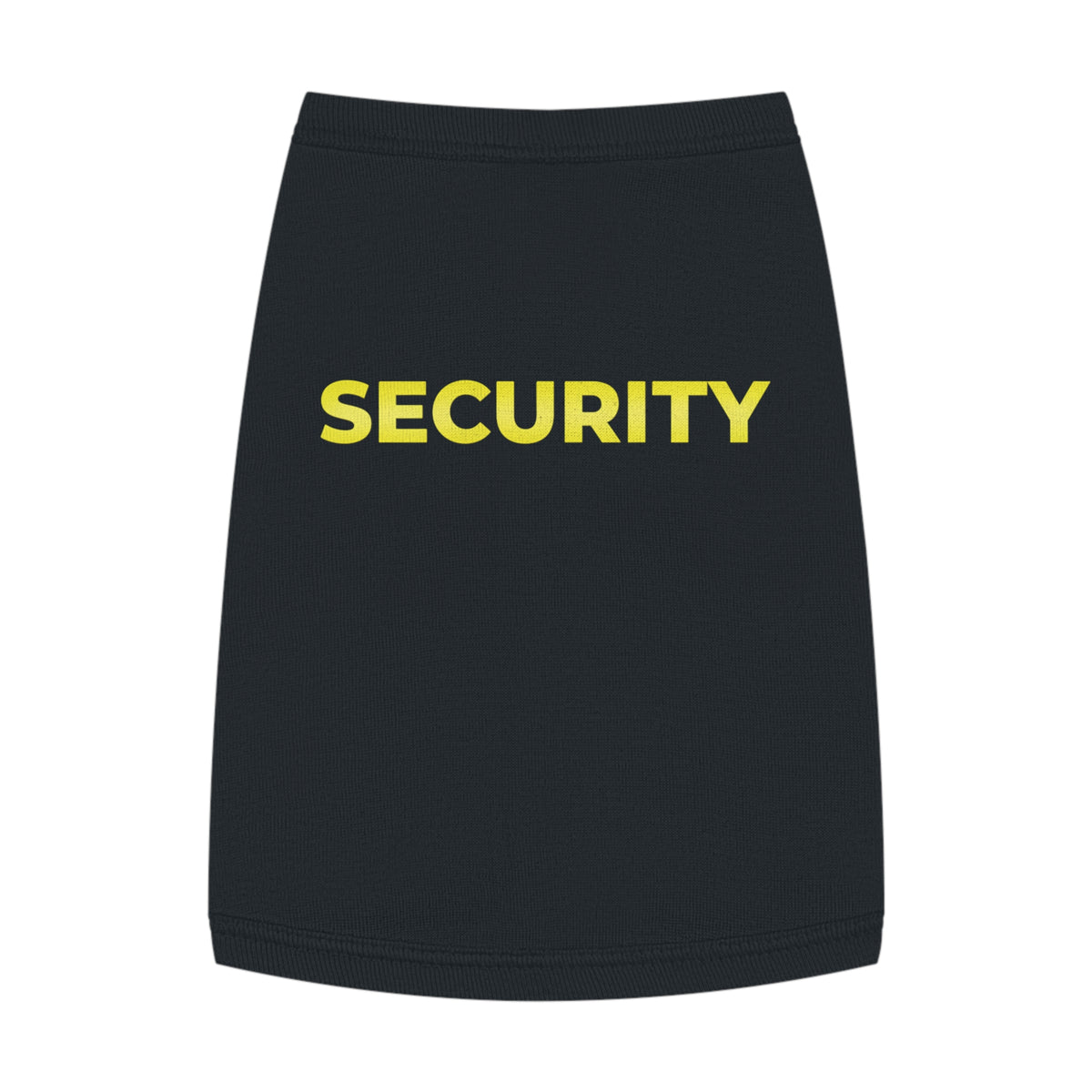 Pet Tank Top - "SECURITY" Yellow Text Dog & Cat Vest, Funny Security Pet Shirt