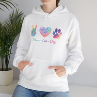 Load image into Gallery viewer, Dog Lover Hoodie - Peace Love Dog
