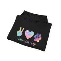 Load image into Gallery viewer, Dog Lover Hoodie - Peace Love Dog
