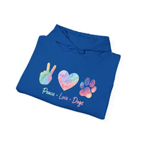 Load image into Gallery viewer, Dog Lover Hoodie - Peace Love Dog
